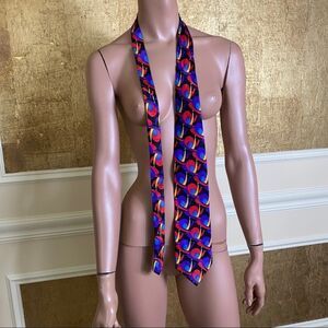 Givenchy multi colors geometric silk vintage tie